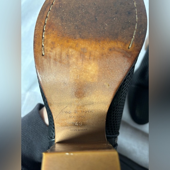 Rag & Bone New York Made in Italy Margot dual side zip heeled booties SZ 40/9.5 - Picture 7 of 7